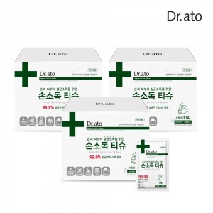 닥터아토)손소독티슈슬림 1매(30입)X3박스