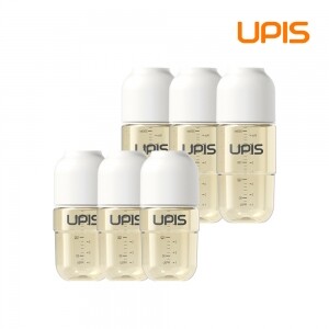 유피스 PPSU 젖병 패키지 180mlx3개+260mlx3개 화이트 (젖병6+젖꼭지6)