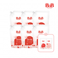 [1600ml리필증정] 비앤비 섬유세제 1500ml(리필)X6개