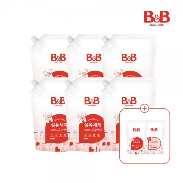 메디앙스 공식몰 아이맘,[1600ml리필증정] 비앤비 섬유세제 1500ml(리필)X6개