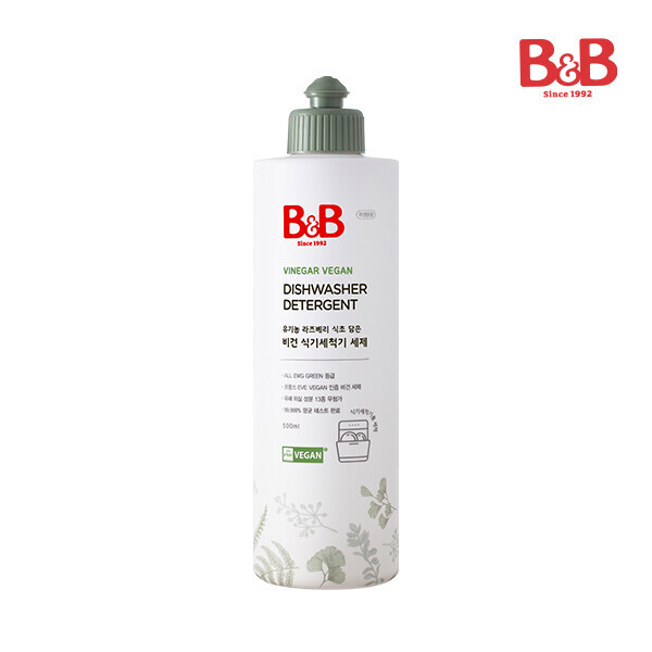 메디앙스 공식몰 아이맘,[유연제800ml증정] 비앤비 비건 식기세척기 세제 500ml(용기)