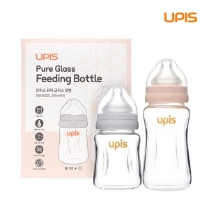 유피스 유리젖병(퓨어글라스) 기획세트(180ml+260ml)