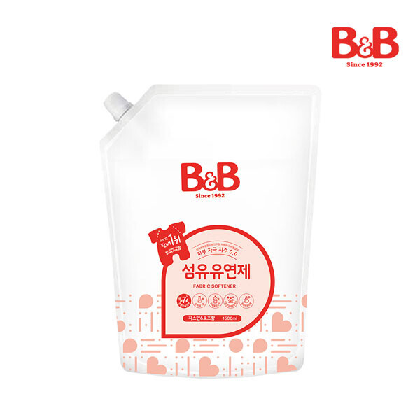 메디앙스 공식몰 아이맘,[800ml리필증정]비앤비 섬유세제1500ml용기형+1500ml리필+유연제(자스민)+세탁비누