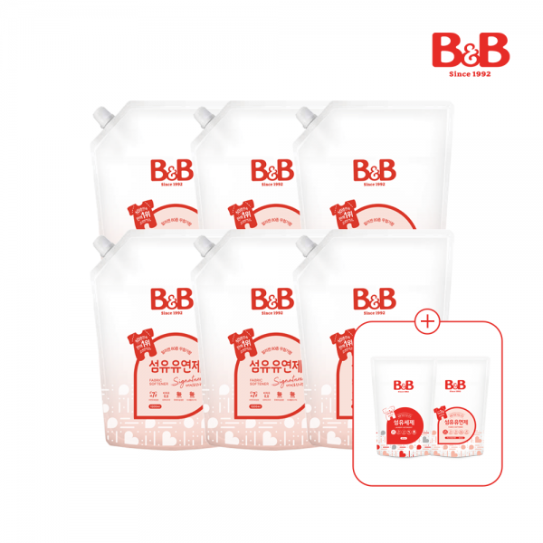 메디앙스 공식몰 아이맘,[800mlx2리필증정] 비앤비 섬유유연제(자스민) 1500ml(리필)X6개입