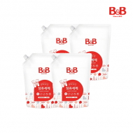 비앤비 유아 세탁 섬유세제 베이비파우더 1500ml 리필형X4개입