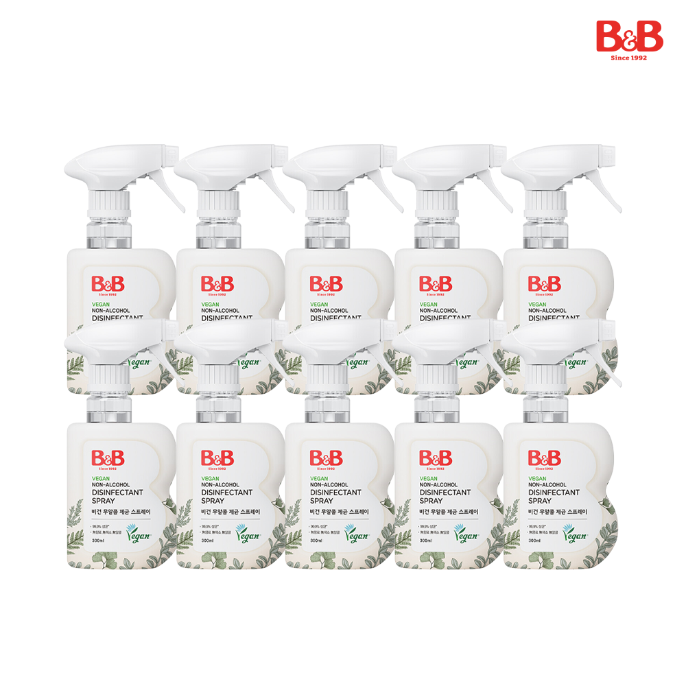 메디앙스 공식몰 아이맘,[신제품] 비앤비 비건 무알콜 제균 스프레이 300ml x 10개