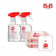 [800ml세제증정] 비앤비 위생 베스트 패키지(제균스프레이+자몽세정티슈)