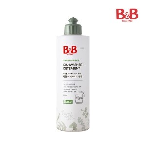 [유연제800ml증정] 비앤비 비건 식기세척기 세제 500ml(용기)