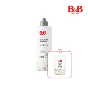 [유연제800ml증정] 비앤비 비건 식기세척기 세제 500ml(용기)